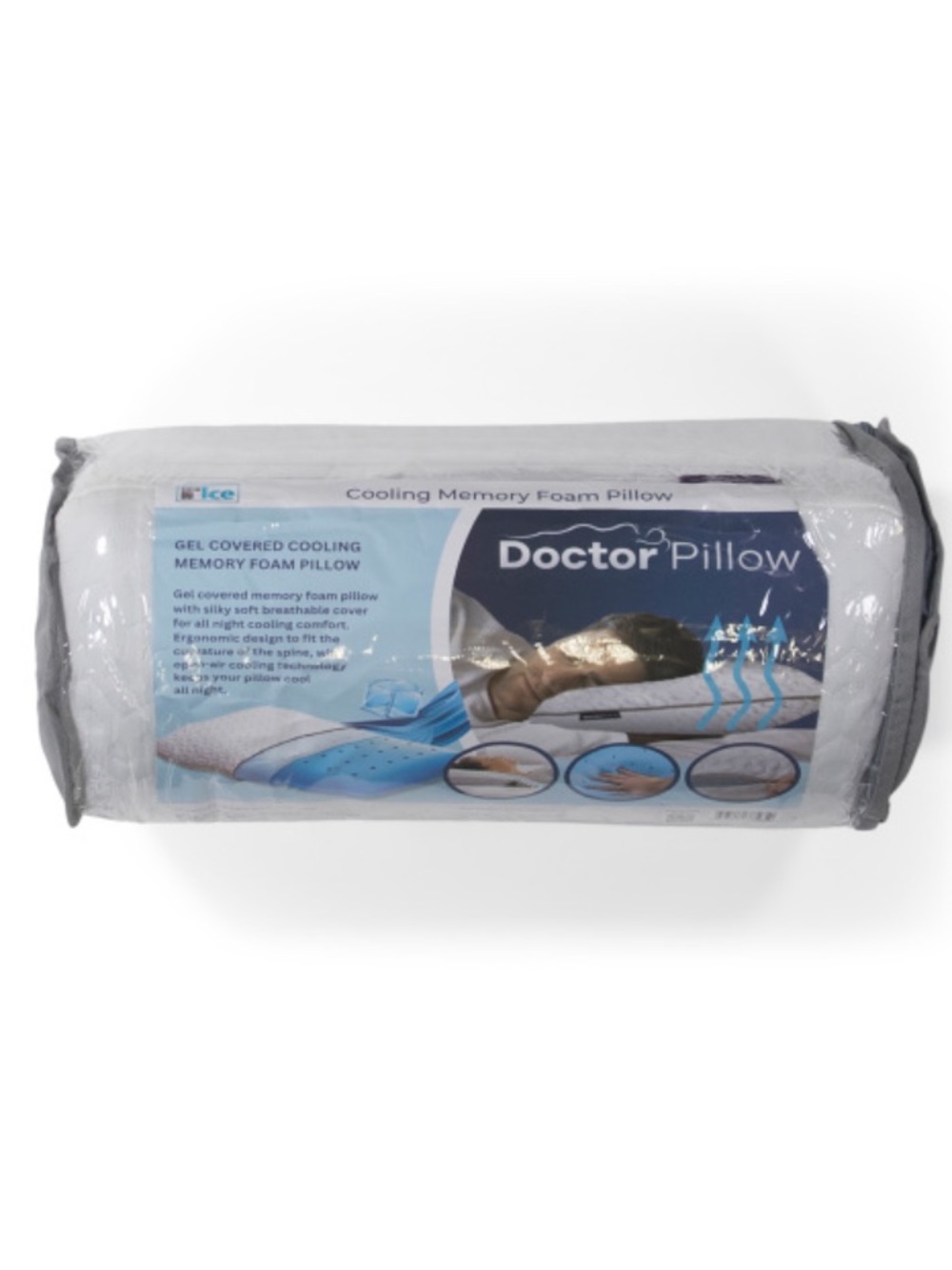 Doctor Pillow Cooling Memory Foam Pillow - White